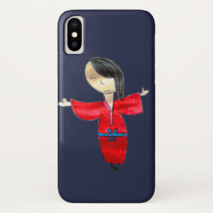 Capa Para iPhone Da Case-Mate Boneco de japonês vermelho kimono arte fofa