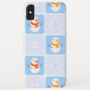 Capa Para iPhone Da Case-Mate Boneco de neve e flocos de neve xadrez de inverno