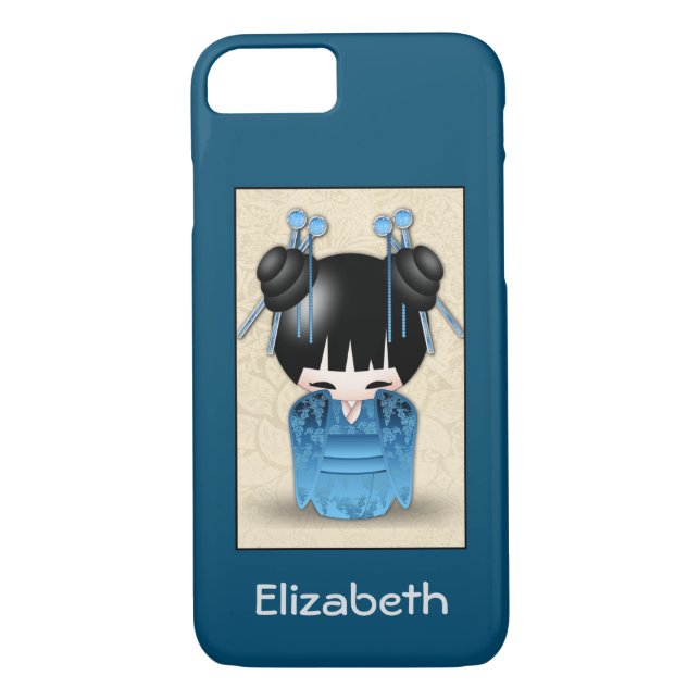 Capa Para iPhone, Case-Mate Bonita Boneca Kokeshi Japonesa Personalizada (Verso)