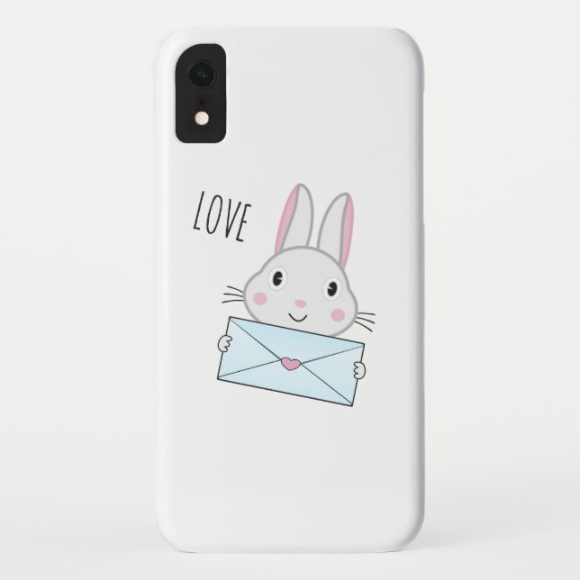 Capa Para iPhone, Case-Mate Bonito coelhinho segurando carta de amor (Verso)