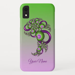 Capa Para iPhone Da Case-Mate Bonito Coração Verde Rosa Nome Fractal Moderno