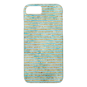 Capa Para iPhone Da Case-Mate Bonito faixas de aquarela Dourada