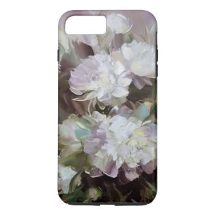 Capa iPhone 8 Plus/7 Plus Bonito híbridos florais brancos