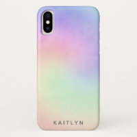 Bonito Pastel Ombre Rainbow Swirly Name Girly