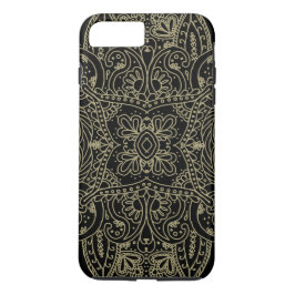 Capa Para iPhone Da Case-Mate Bonito preto e Dourado Mehndi