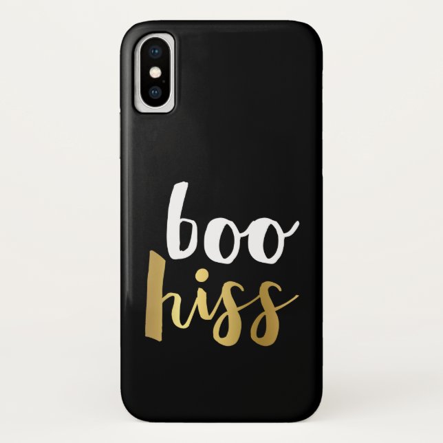 Capa Para iPhone, Case-Mate Boo Hiss branco e Dourado (Verso)