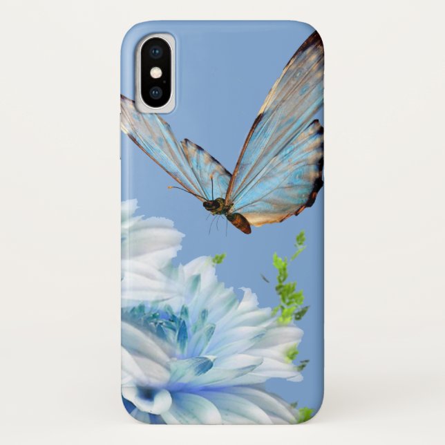 Capa Para iPhone, Case-Mate Borboleta Azul (Verso)