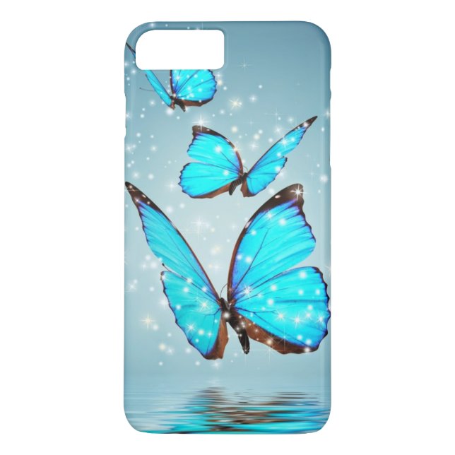 Capa Para iPhone, Case-Mate borboleta azul bonita (Verso)
