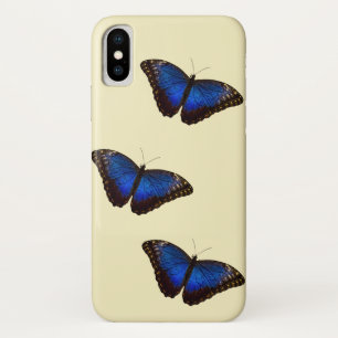 Capa Para iPhone X Borboleta azul de Morpho