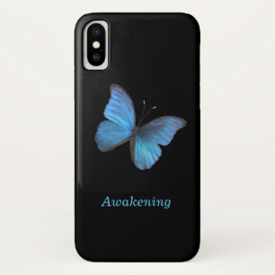 Capa Para iPhone Da Case-Mate Borboleta Azul em Preto