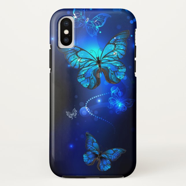 Capa Para iPhone, Case-Mate Borboleta Morpho no Fundo Escuro (Verso)