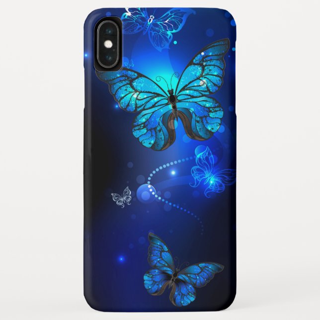 Capa Para iPhone, Case-Mate Borboleta Morpho no Fundo Escuro (Verso)