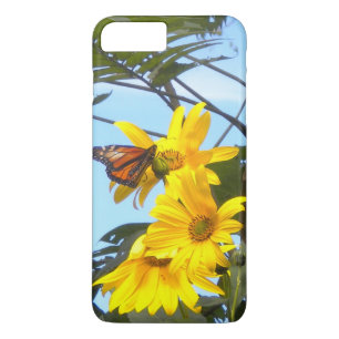 Capa iPhone 8 Plus/7 Plus Borboleta no girassol