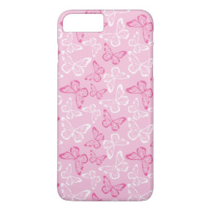 Capa iPhone 8 Plus/7 Plus Borboleta Rosa