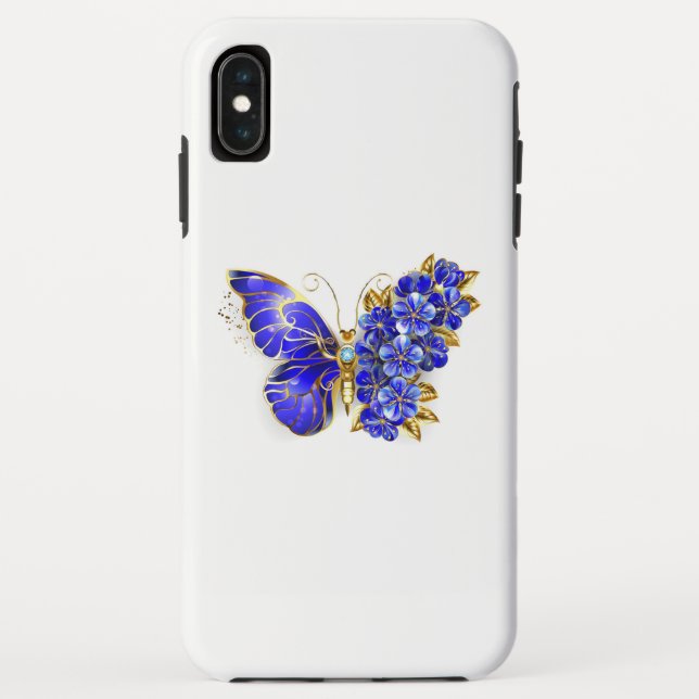Capa Para iPhone, Case-Mate Borboleta Safira Flor (Verso)