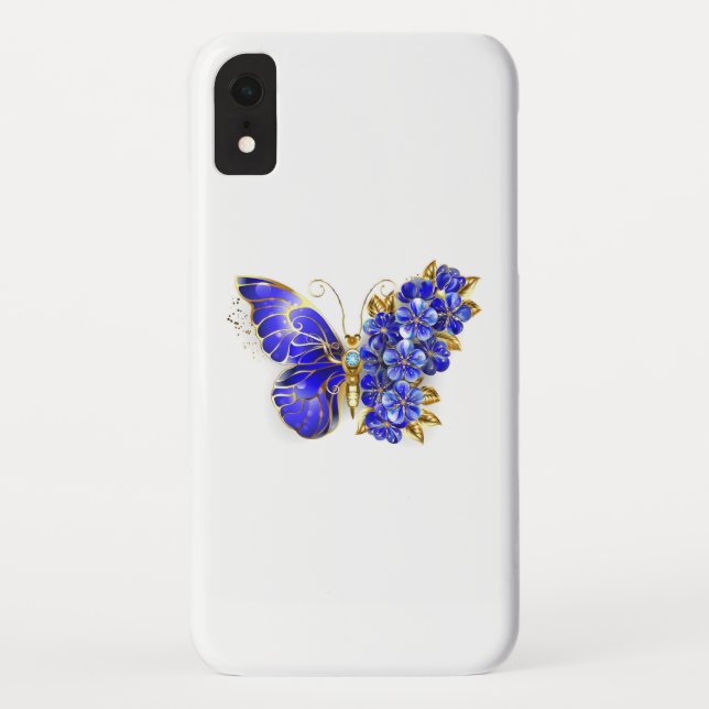 Capa Para iPhone, Case-Mate Borboleta Safira Flor (Verso)