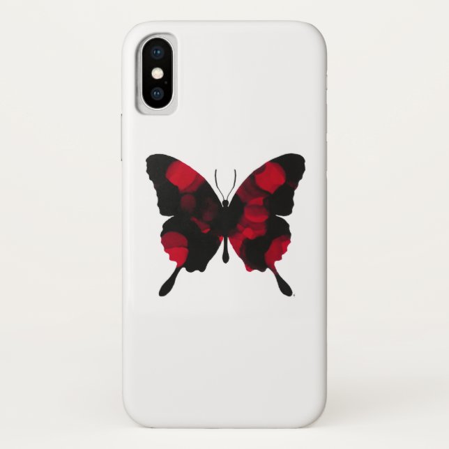 Capa Para iPhone, Case-Mate Borboleta vermelha impetuosa (Verso)
