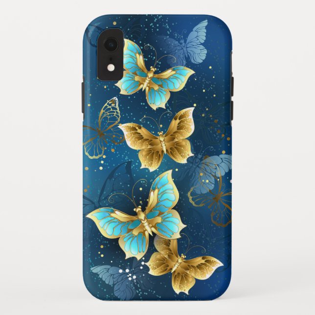 Capa Para iPhone, Case-Mate Borboletas de ouro (Verso)