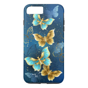 Capa iPhone 8 Plus/7 Plus Borboletas de ouro