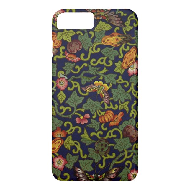 Capa Para iPhone, Case-Mate Borboletas e flores de chinês de vinheta (Verso)