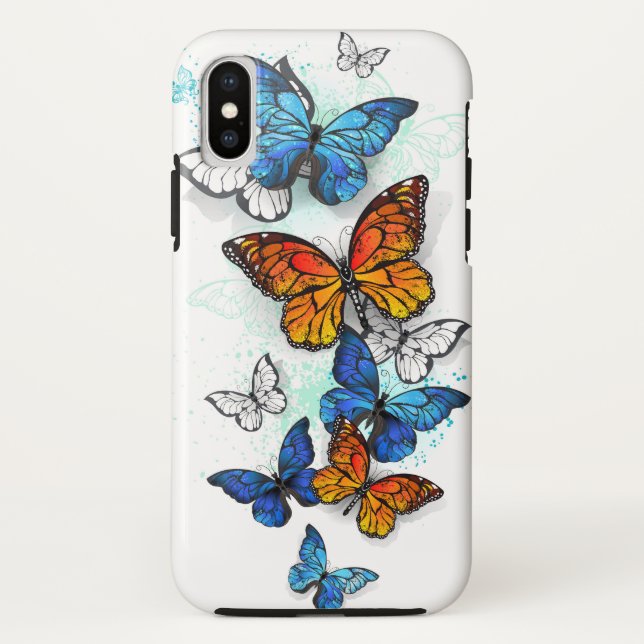 Capa Para iPhone, Case-Mate Borboletas voadoras Morpho e Monarca (Verso)