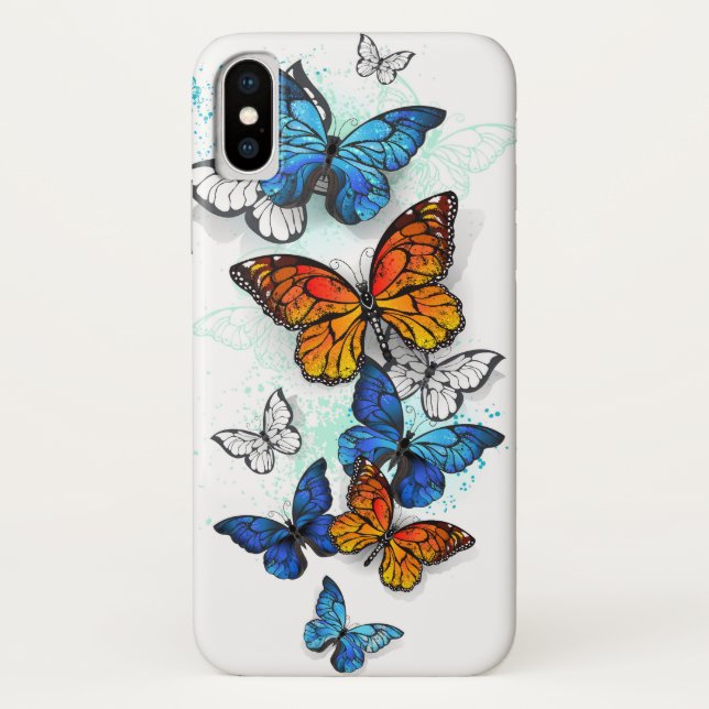 Capa Para iPhone, Case-Mate Borboletas voadoras Morpho e Monarca (Verso)
