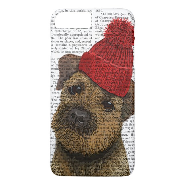 Capa Para iPhone, Case-Mate Borda com chat vermelho de bobble 3 (Verso)