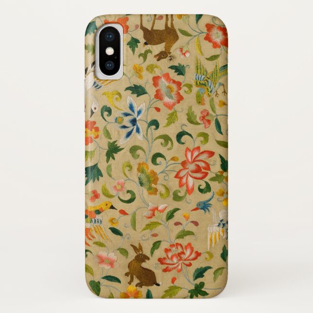 Capa Para iPhone, Case-Mate Bordado Animal de Crewel Vintage: Tapeçaria Antiga (Verso)