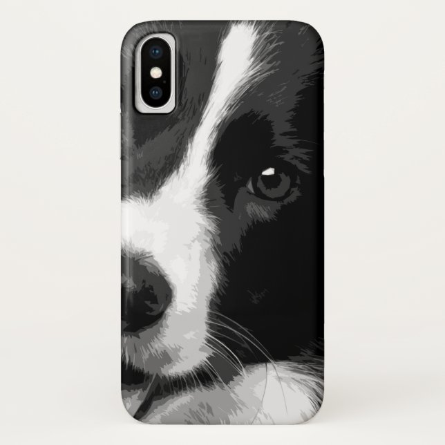 Capa Para iPhone, Case-Mate Border collie preto e branco (Verso)