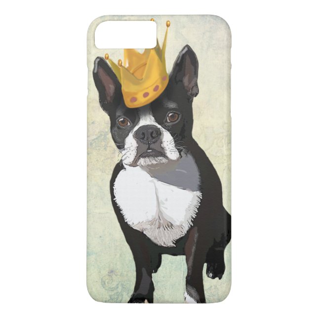 Capa Para iPhone, Case-Mate Boston Terrier e Crown (Verso)