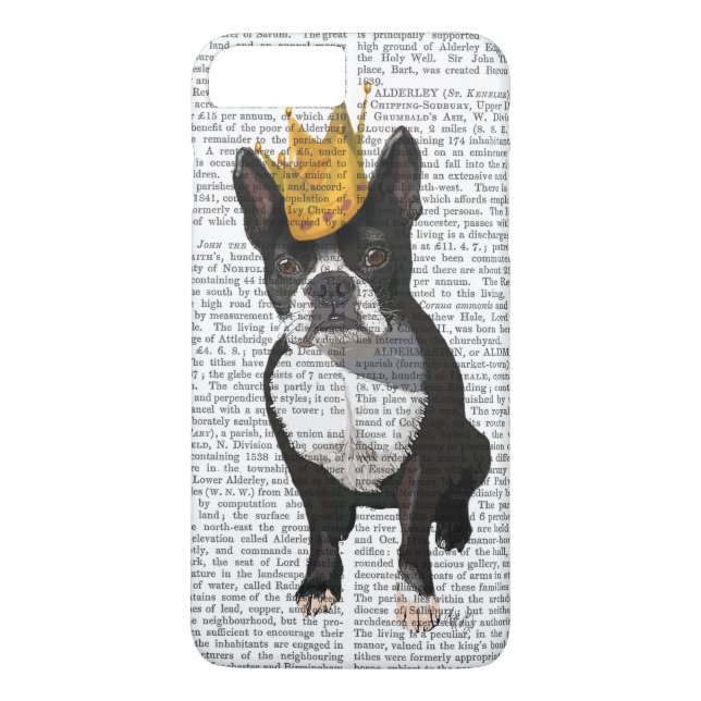 Capa Para iPhone, Case-Mate Boston Terrier E Crown (Verso)