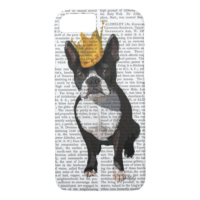 Capa Para iPhone, Case-Mate Boston Terrier E Crown (Verso)