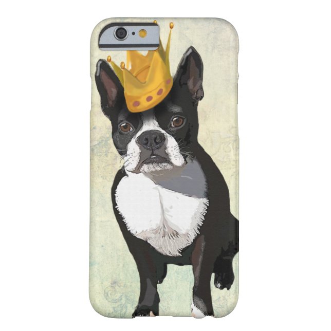 Capa Para iPhone, Case-Mate Boston Terrier e Crown (Verso)