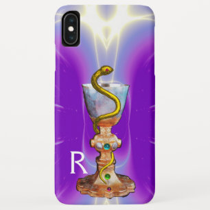 Capa Para iPhone Da Case-Mate BOWL DE HYGEIA Medicine, Pharmacy Monograma Purple
