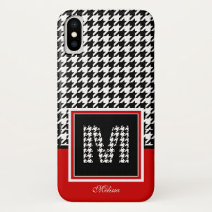 Capa Para iPhone Da Case-Mate branco preto vermelho do #Monogram   do