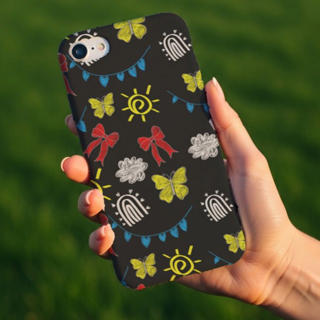 Capa Para iPhone, Case-Mate Bright Butterfly & Sunshine Pattern Phone Case (Criador carregado)