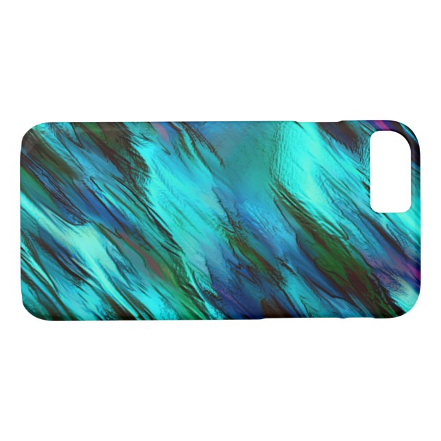 Capa Para iPhone, Case-Mate Brilhante manchado de azul a ciano, manchas averme (Verso (Horizontal))