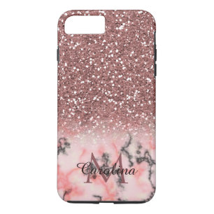 Capa Para iPhone Da Case-Mate Brilho cor-de-rosa Dourado cor-de-rosa, mármore,