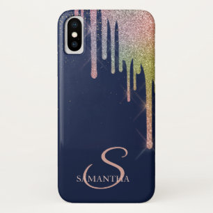 Capa Para iPhone Da Case-Mate Brilho de Arco-Íris Elegante, Azul Marinho