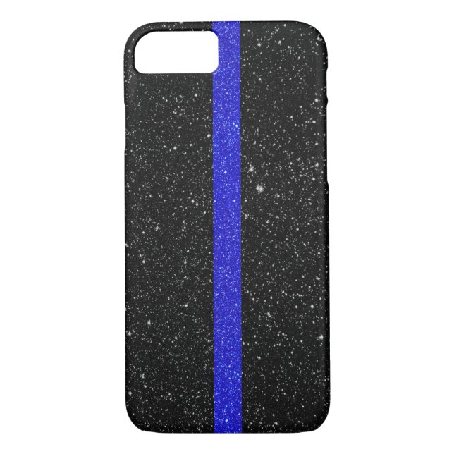 Capa Para iPhone, Case-Mate Brilho de linha azul fino (Verso)