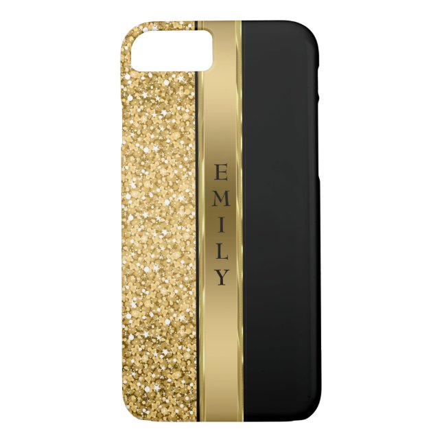 Capa Para iPhone, Case-Mate Brilho Dourado Moderno E Faixa (Verso)