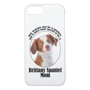 Capa iPhone 8/ 7 Brittany Spaniel Mãe Smartphone Caso
