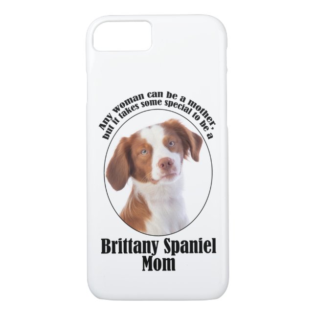 Capa Para iPhone, Case-Mate Brittany Spaniel Mãe Smartphone Caso (Verso)