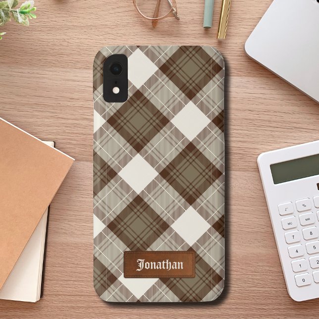 Capa Para iPhone, Case-Mate Brown Scottish Tartan Plaid Pattern Gift  (Criador carregado)