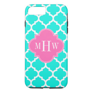 Capa Para iPhone Da Case-Mate Brt Aqua Wha Wht Marroquino #5 HotPink2 Monograma 