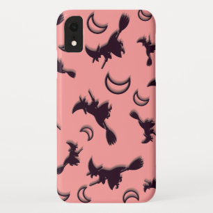 Capa Para iPhone Da Case-Mate Bruxa voadora entre meia lua na noite de Halloween