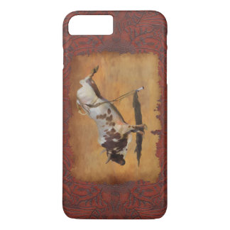 Capa iPhone 8 Plus/7 Plus Bucking Rodeo Bull no faux Parerger Designer Gift
