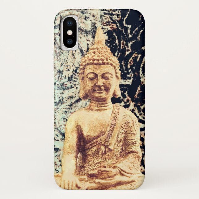Capa Para iPhone, Case-Mate Buda Sentado na Terra Elegante Zen Iluminação (Verso)