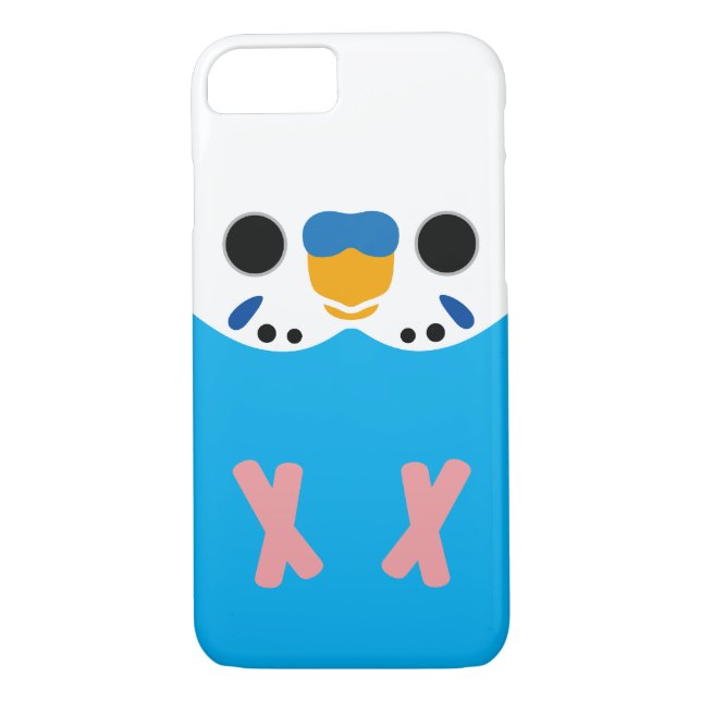 Capa Para iPhone, Case-Mate Budgerigar (Homem Skyblue Opaline) (Verso)
