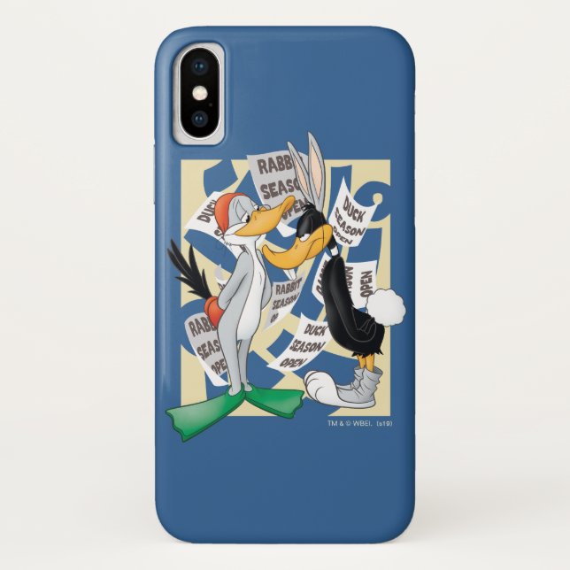 Capa Para iPhone, Case-Mate BUGS BUNNY™ & DAFFY DUCK™ Prontos para a Temporada (Verso)
